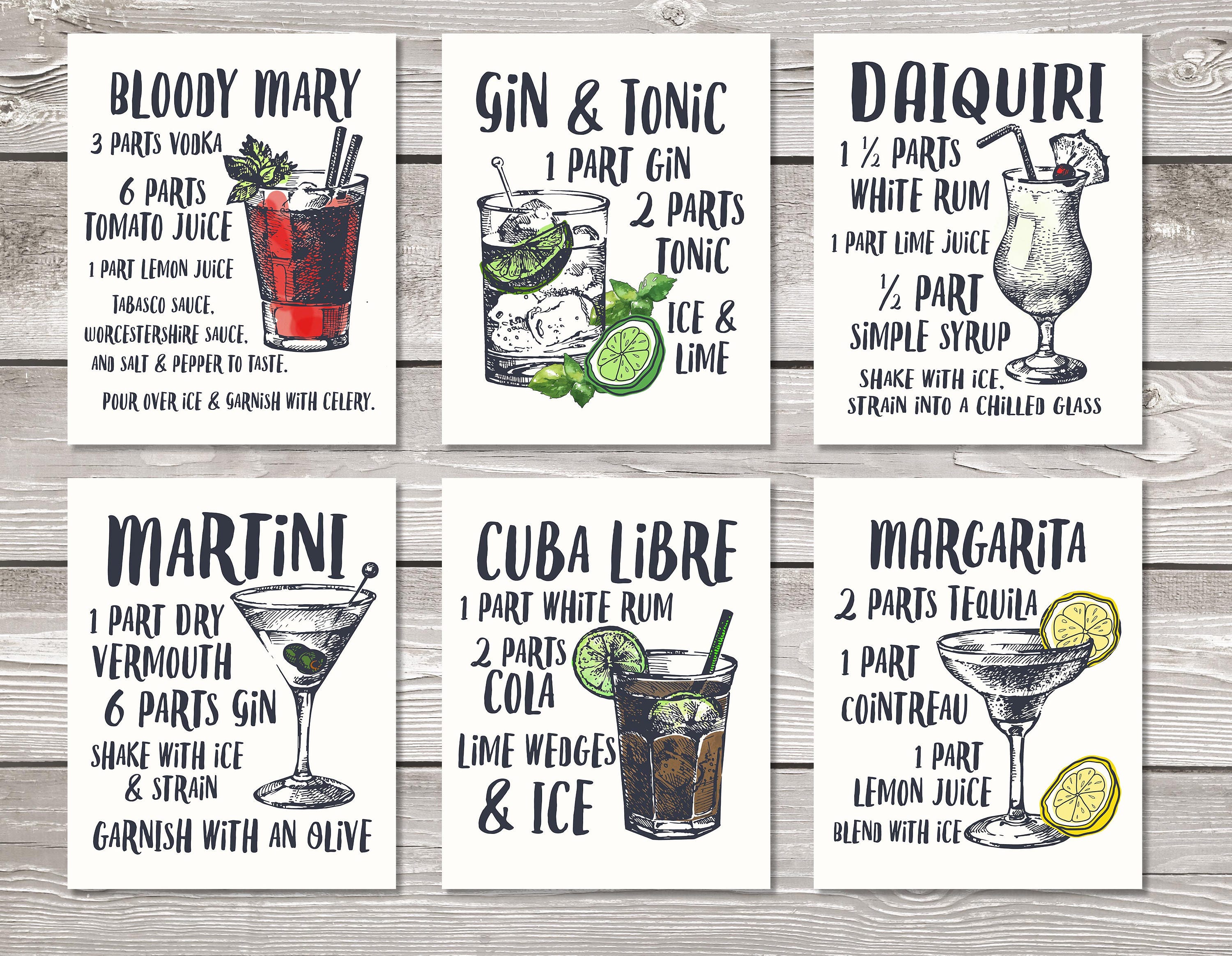Gin Tonic Recipe In Watercolor Canvas Print by JunkyDotCom