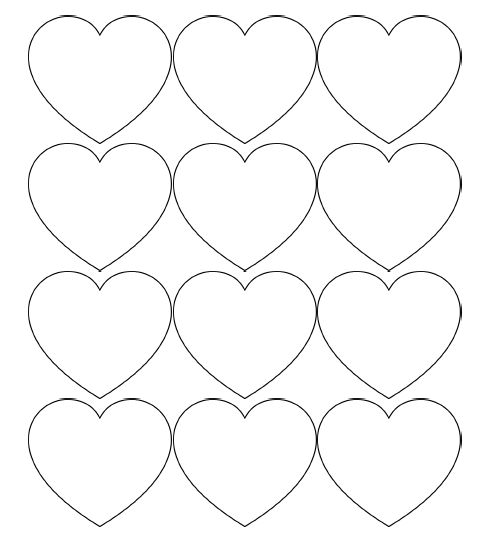 Free Printable Heart Templates - 9 Large, Medium &  Small Stencils ...