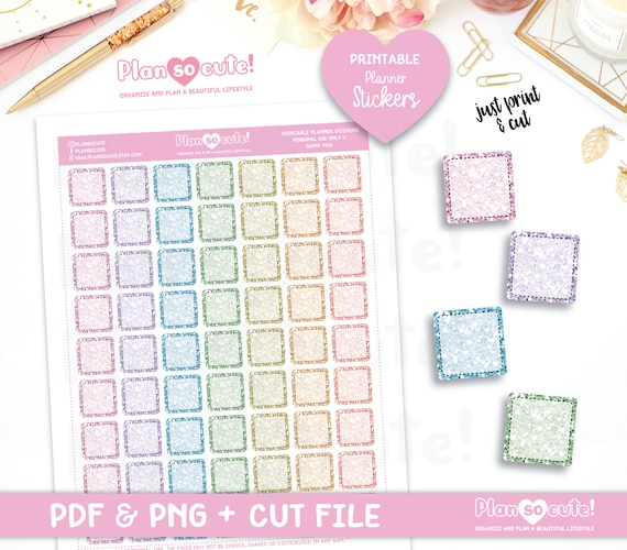 printable glitter planner stickers