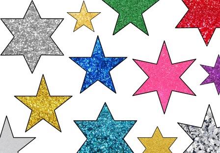 printable glitter stars