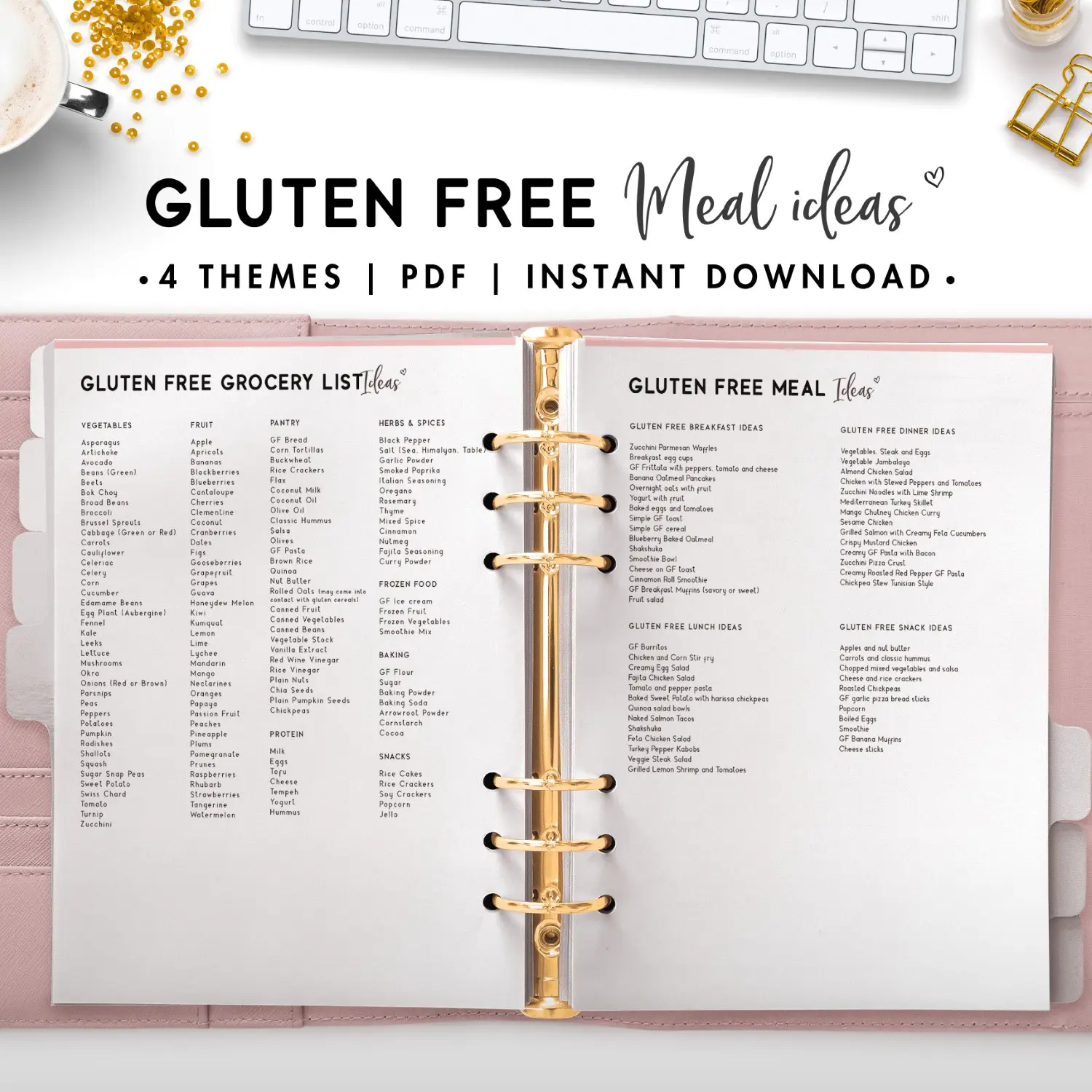 Gluten Free Grocery List &  Meal Ideas - World of Printables