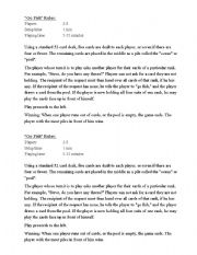 Go Fish! Card game rules - ESL worksheet by ferlaffitte