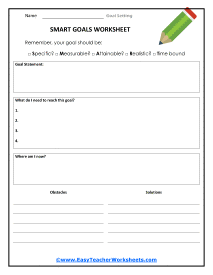 printable goal sheets for students