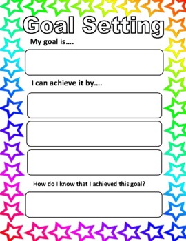 printable goal sheets for students