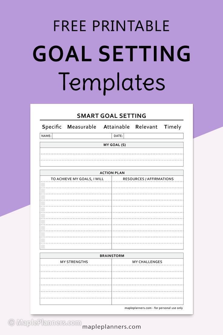 20+ Goal-Setting Printable Worksheets To Help You Accomplish Your ...