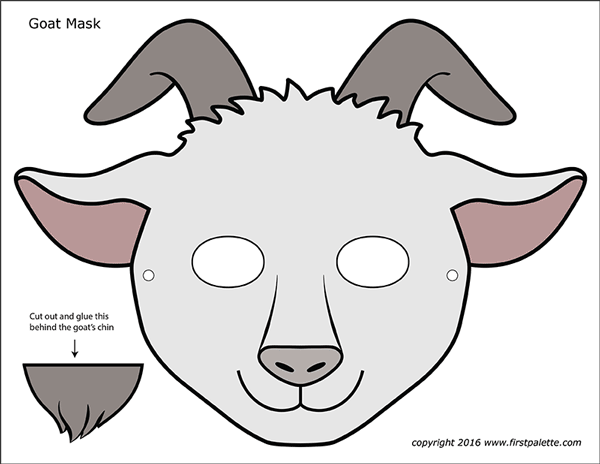 Goat Masks | Free Printable Templates &  Coloring Pages ...
