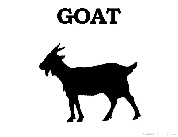 Printable Goat Silhouette - Print Free Goat Silhouette