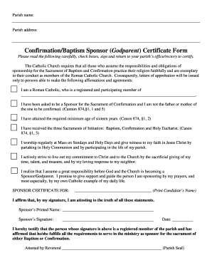 Godparent Certificate: Editable template | airSlate SignNow