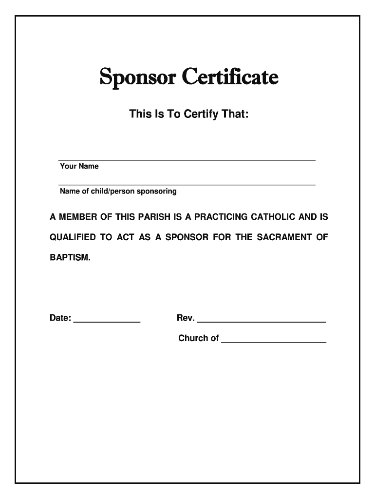 printable godmother certificates