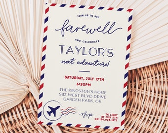 Editable Farewell Party Invitation Printable Going Away Invite ...