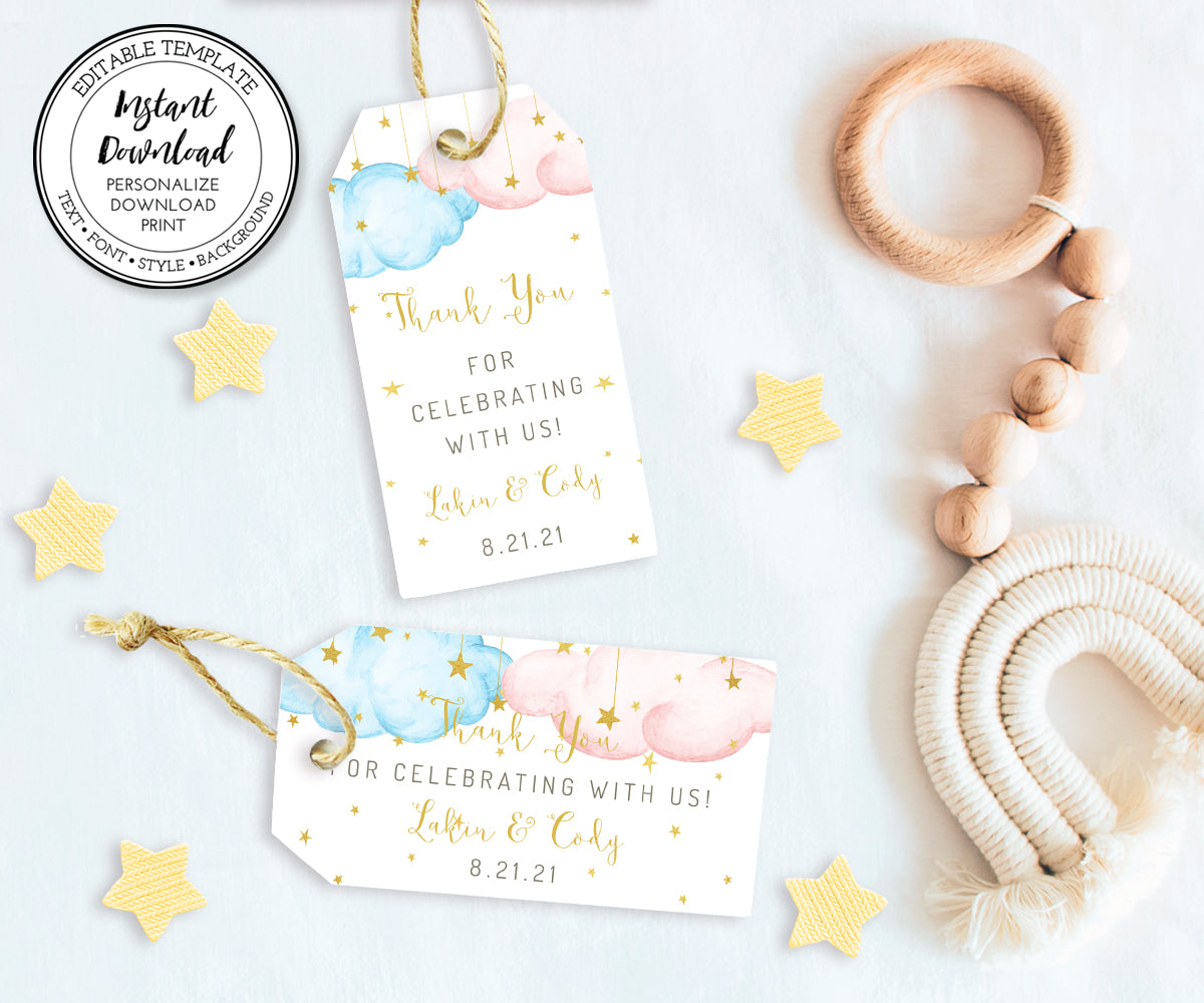 printable gold thank you tags
