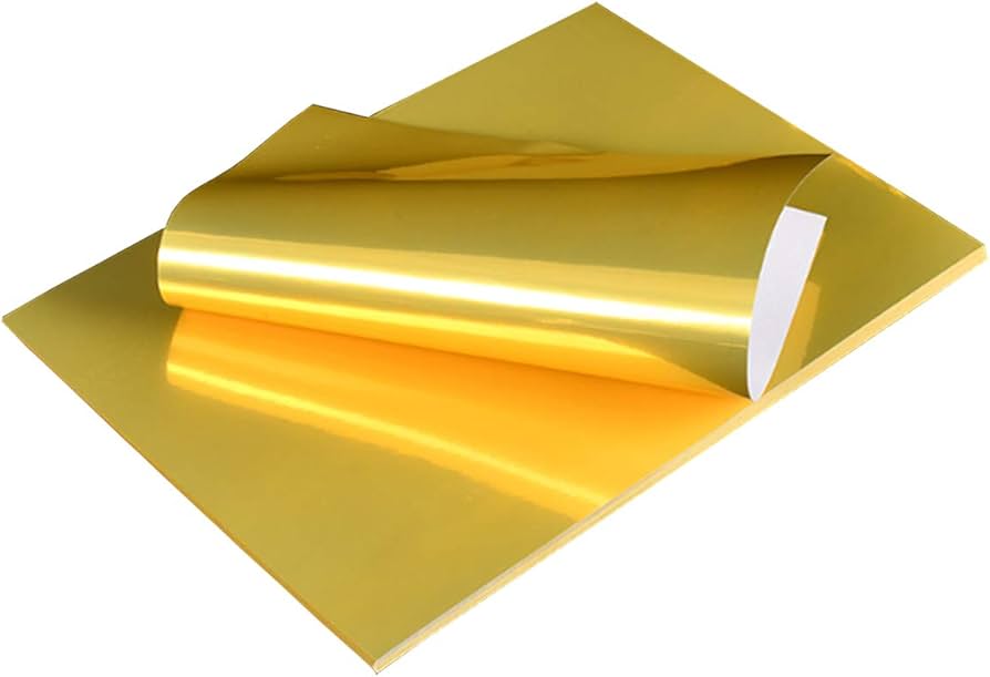 Amazon.com : LTPPRINT 10 Sheets A4 Glossy Gold Printable Vinyl ...