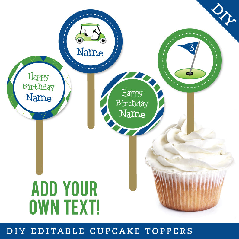 printable golf flags for cupcakes