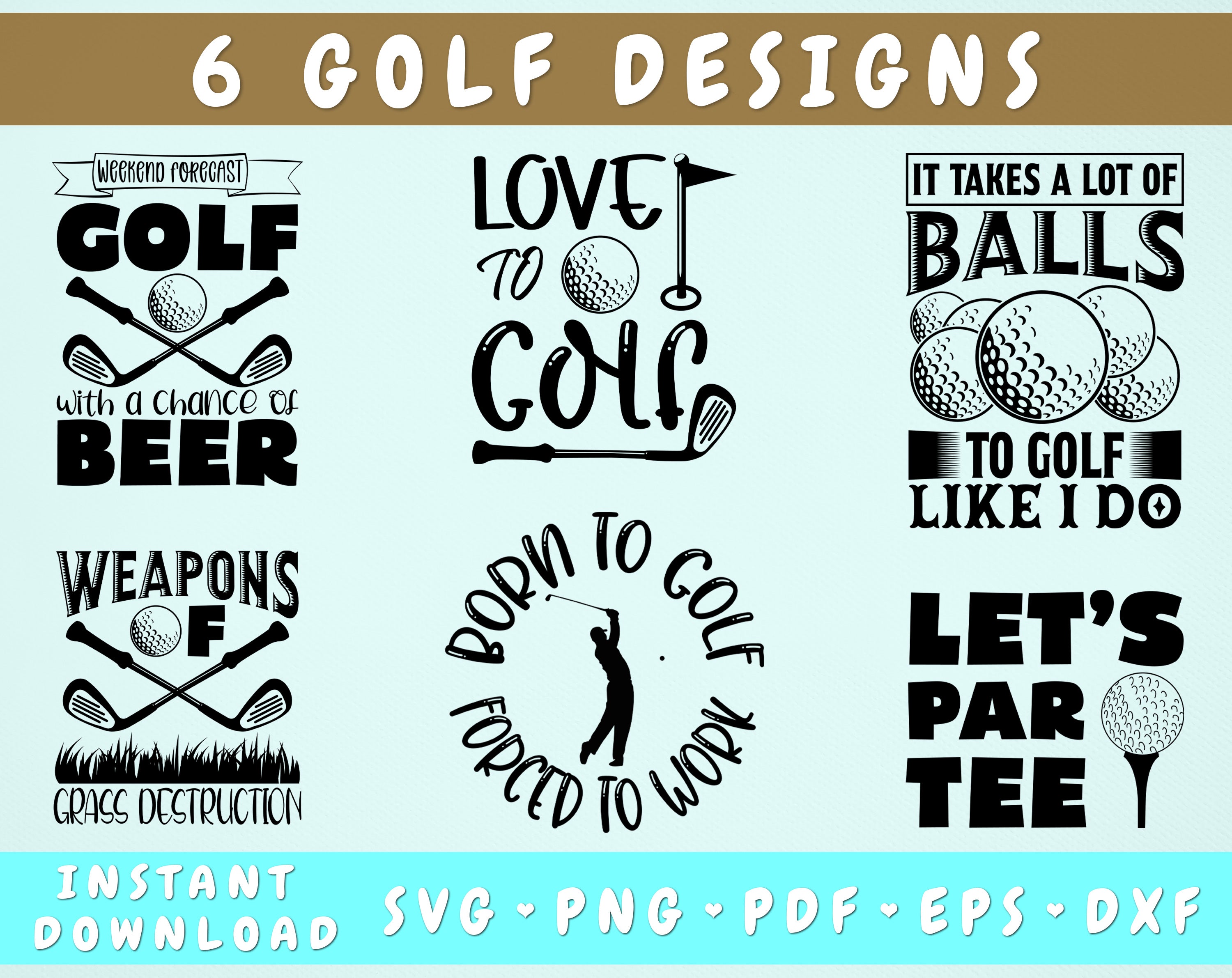 Golfers Serenity Prayer Quote Printable