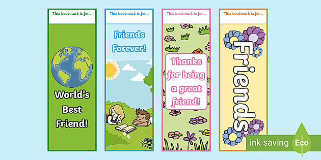 FREE! - Friendship Bookmarks | Printable Resources - Twinkl