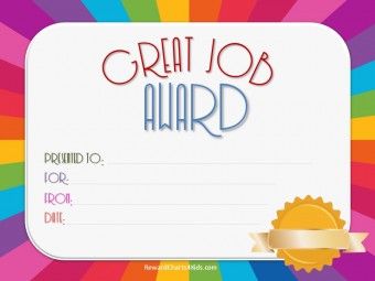 Printable Classroom Awards