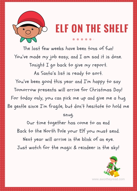 printable goodbye letters from elf on the shelf