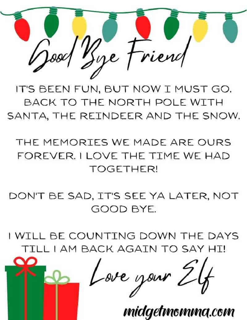 printable goodbye letters from elf on the shelf