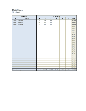 1 Teacher Grade Sheet Form | pdfFiller