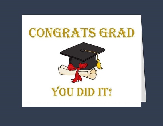 Printable GRADUATION Card/ Instant Download / Congrats Grad/ Pdf ...