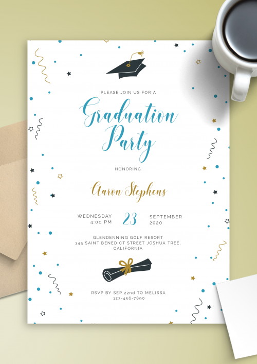 Graduation Invitations Templates - Download PDF or Order Prints