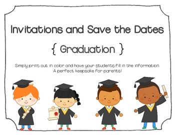 Kindergarten graduation invitation template | TPT