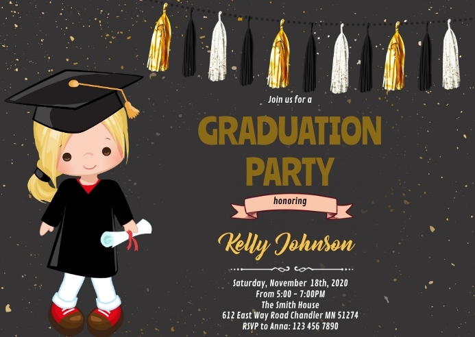 Pre school kids graduation invitation Template | PosterMyWall