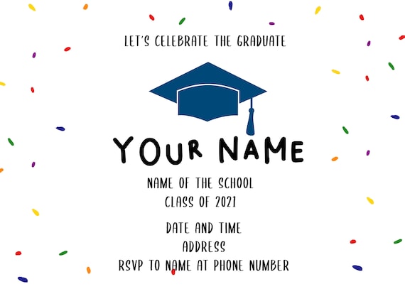 Custom Printable Preschool Graduation Invitation, Downloadable ...