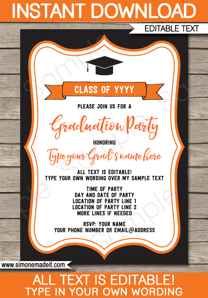 printable graduation invitations free no download