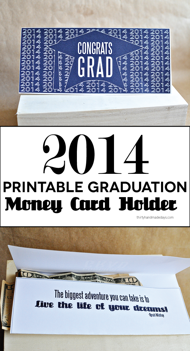 printable graduation money holder cards