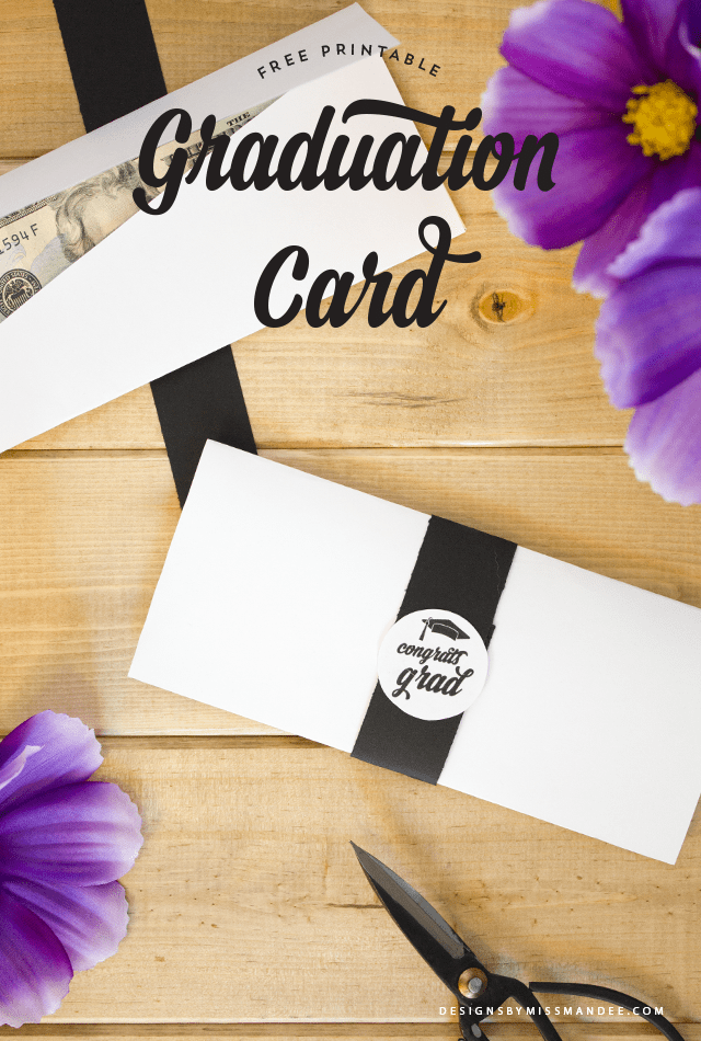 printable graduation money holder cards
