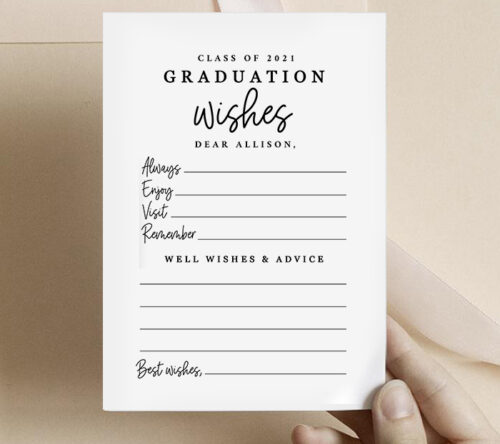 Free Graduation Keepsake Printable Well Wishes - Printable Market