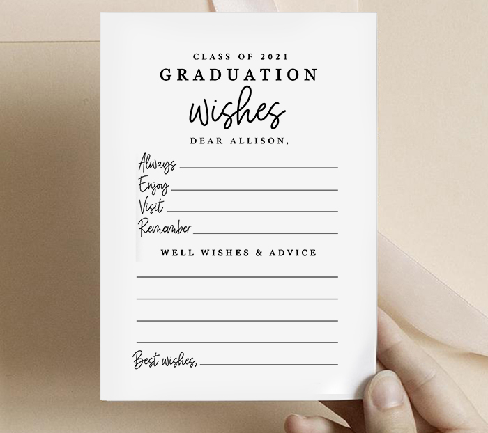Free Graduation Keepsake Printable Well Wishes - Printable Market