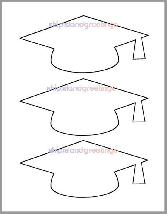 Graduation Cap Template-printable Template-grad Party Decor ...
