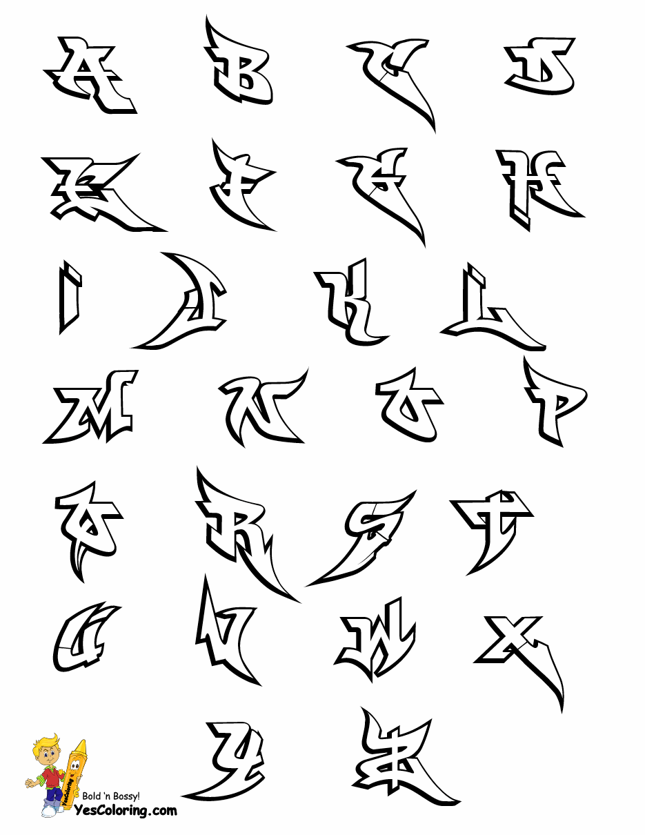 printable graffiti alphabet letters