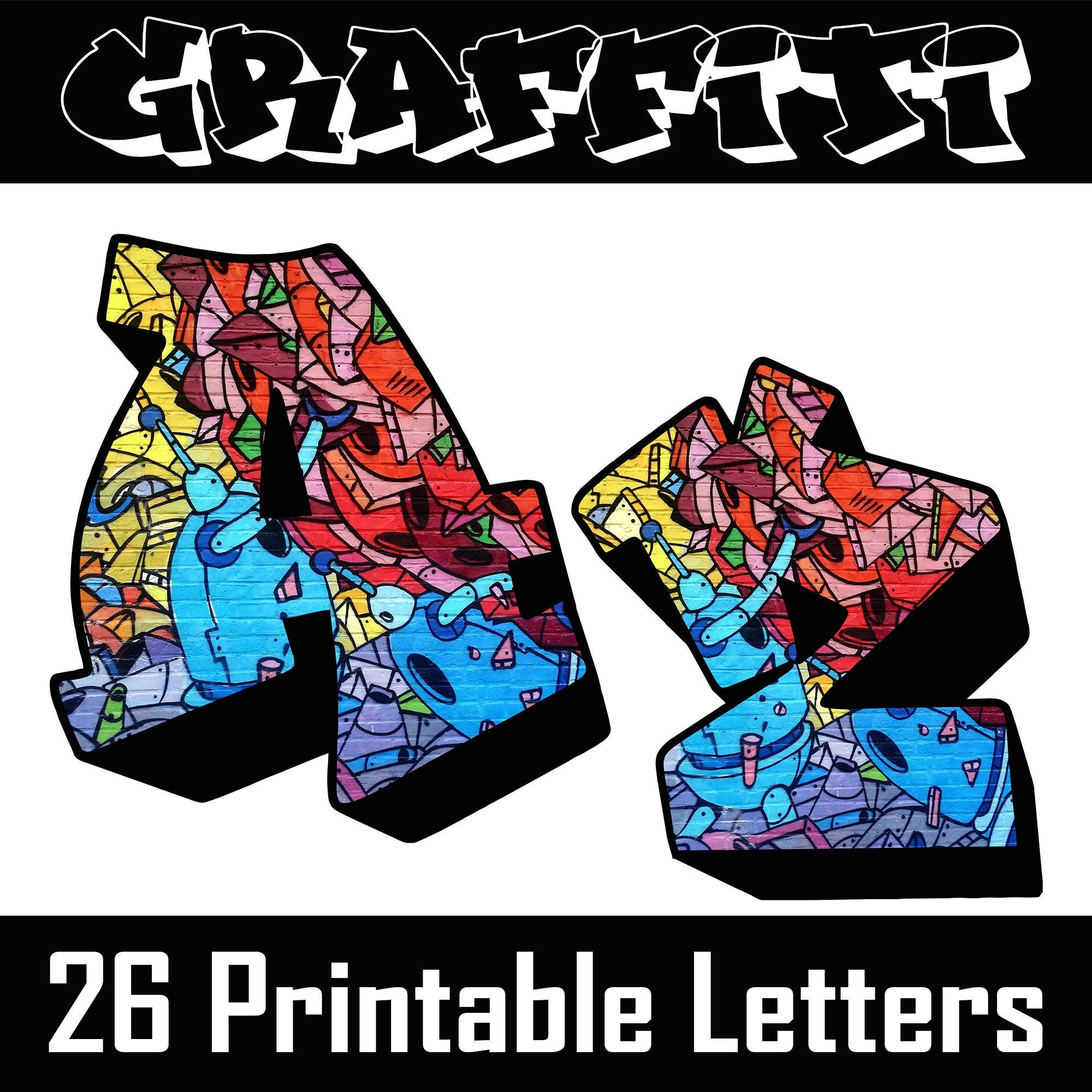 printable graffiti alphabet letters