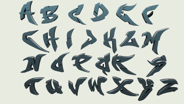 printable graffiti alphabet letters