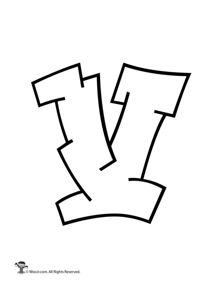 Letter W Tagging Pink Yellow Decorative Graffiti Alphabet Framed ...