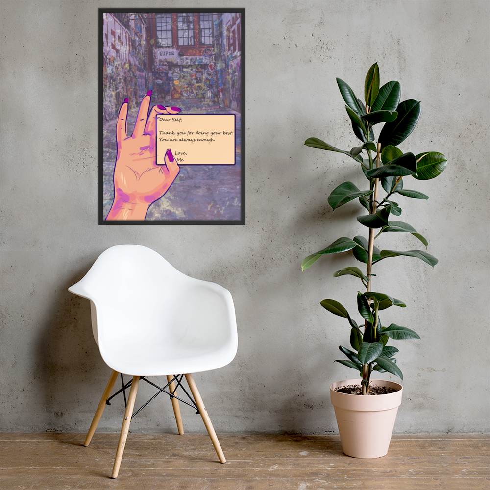 Empowering Self Love Letter Mixed Media Graffiti Art - Printable ...