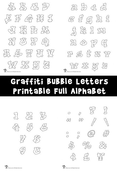 printable graffiti fonts alphabet
