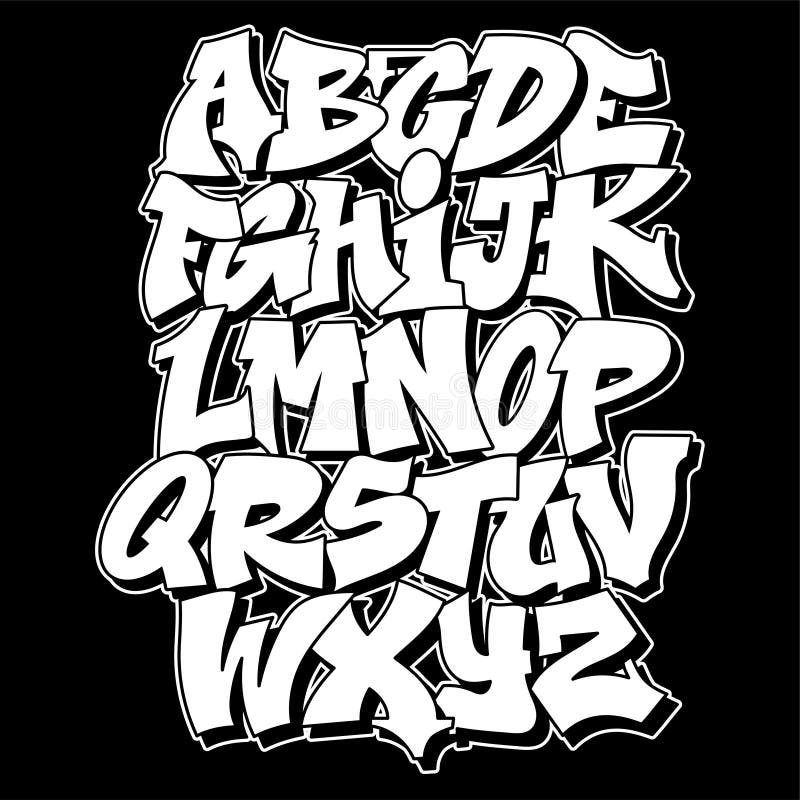 printable graffiti fonts alphabet
