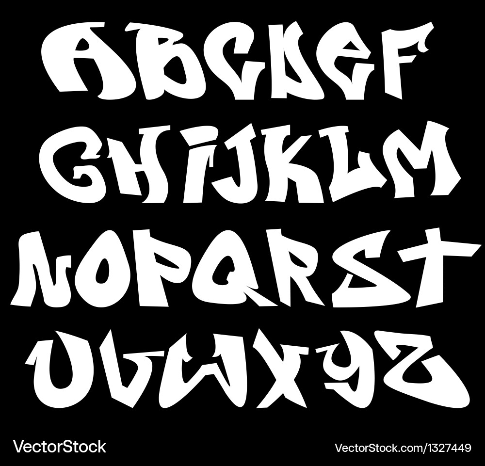 printable graffiti fonts alphabet
