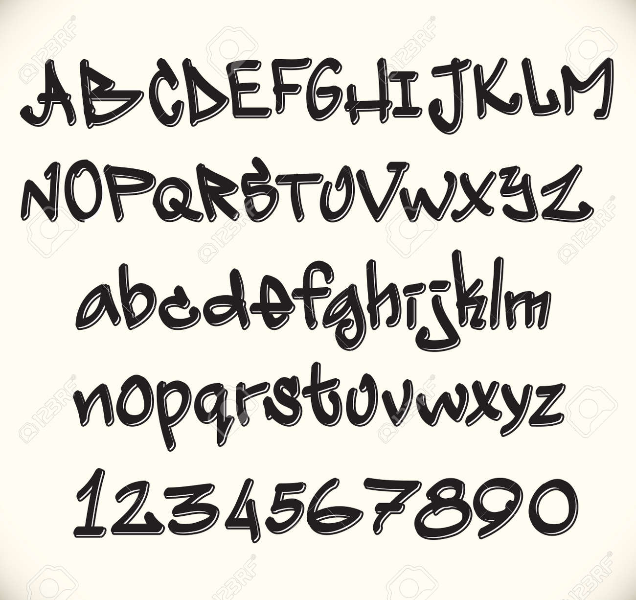 printable graffiti fonts alphabet