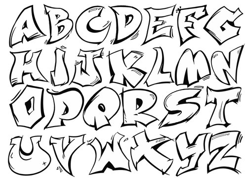 printable graffiti fonts alphabet