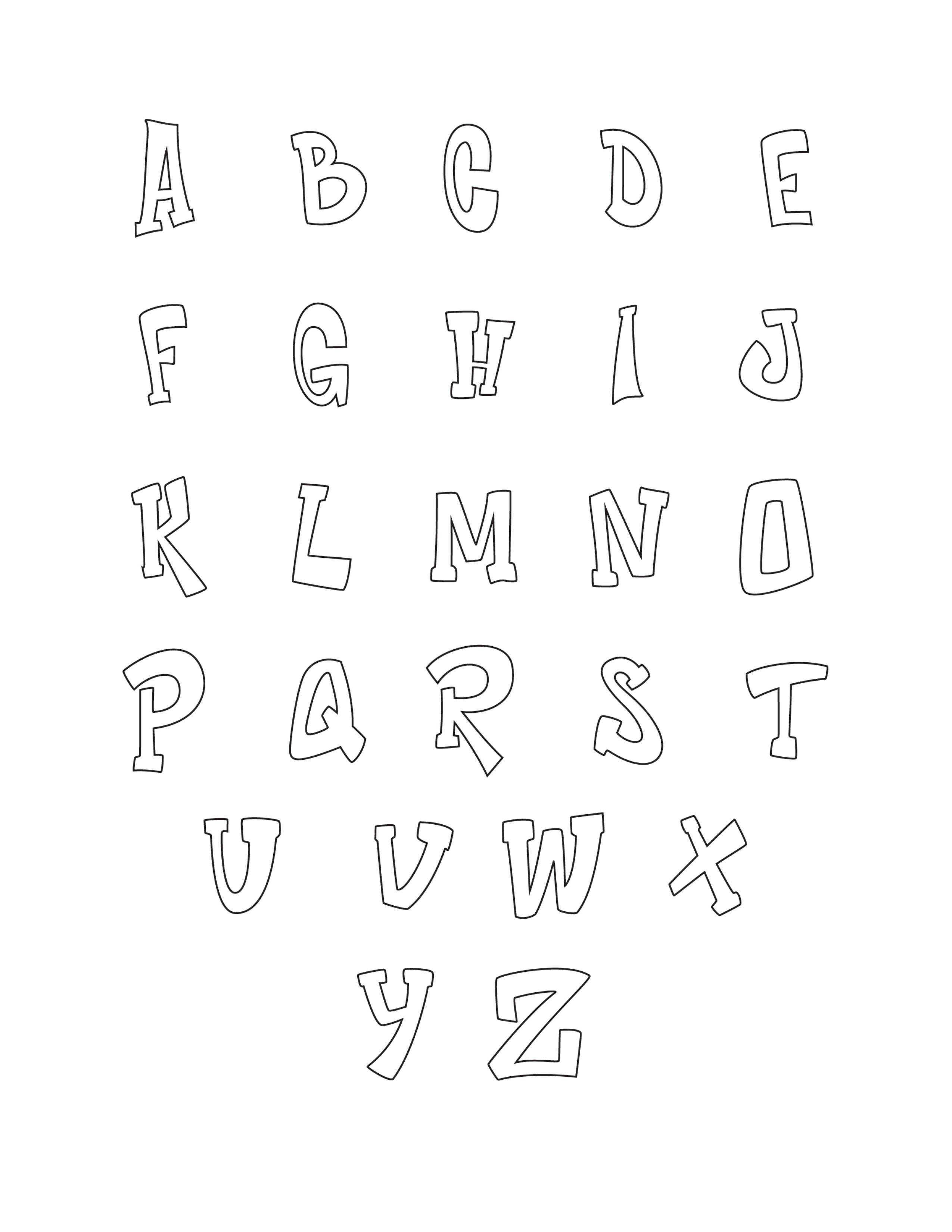 printable graffiti letters