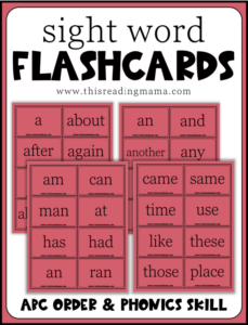 Reading flashcards | Worsheets library