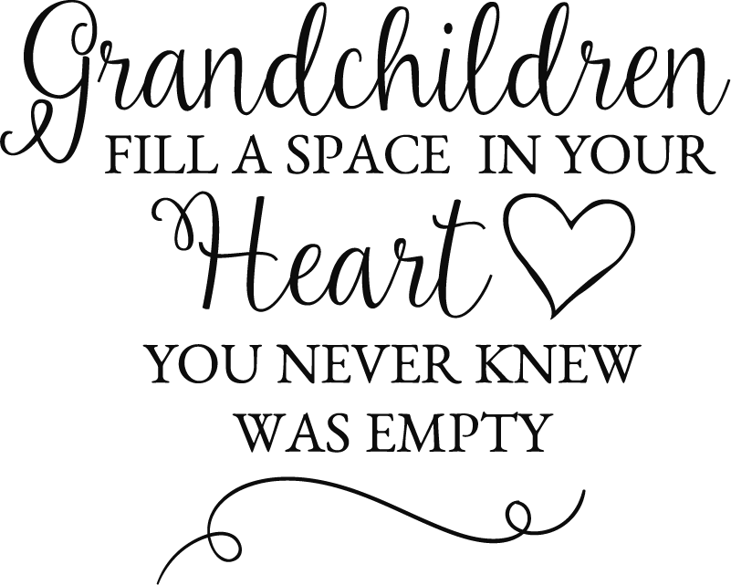 Grandchildren Heart Quote Sticker - TenStickers