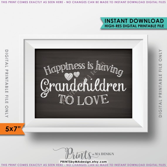 Grandchildren Sign, Happiness is Having Grandchildren to Love ...