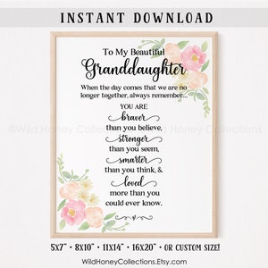 printable granddaughter quotes