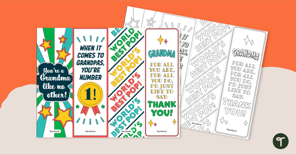 Grandparents Day Quotes - Printable Bookmarks to Colour | Teach ...